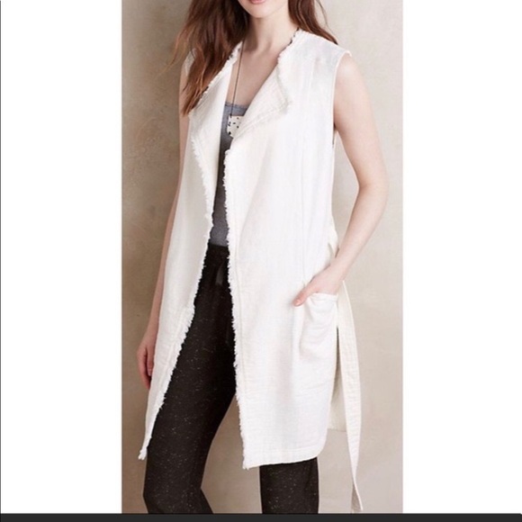 Anthropologie Jackets & Blazers - Anthropologie Elevenses Frayed Luna Vest